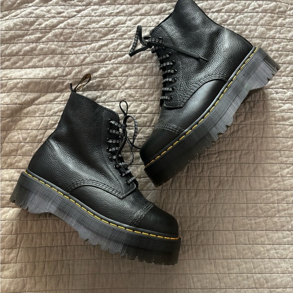 Dr. martens lazy oaf black platform boots size 9 - Picture 3 of 9